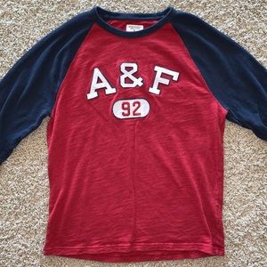 Red Abercrombie men’s pajama long sleeve, large